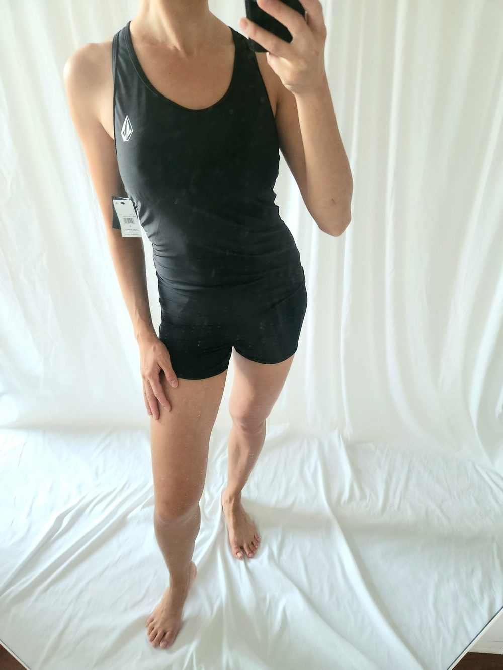 Volcom Black Athletic Tank with Logo